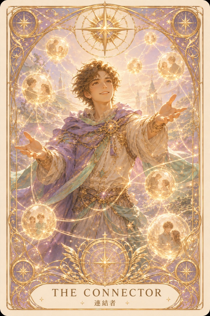 連結者 · Connector 塔羅角色卡插畫